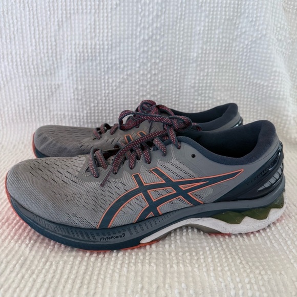 ASICS Gel-Kayano 27 Running Shoes Gray Navy Orange Men’s 8 - Picture 3 of 7